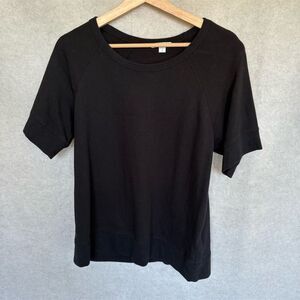 James Perse Women's Black Short Sleeve Crew Neck T-Shirt Size 2